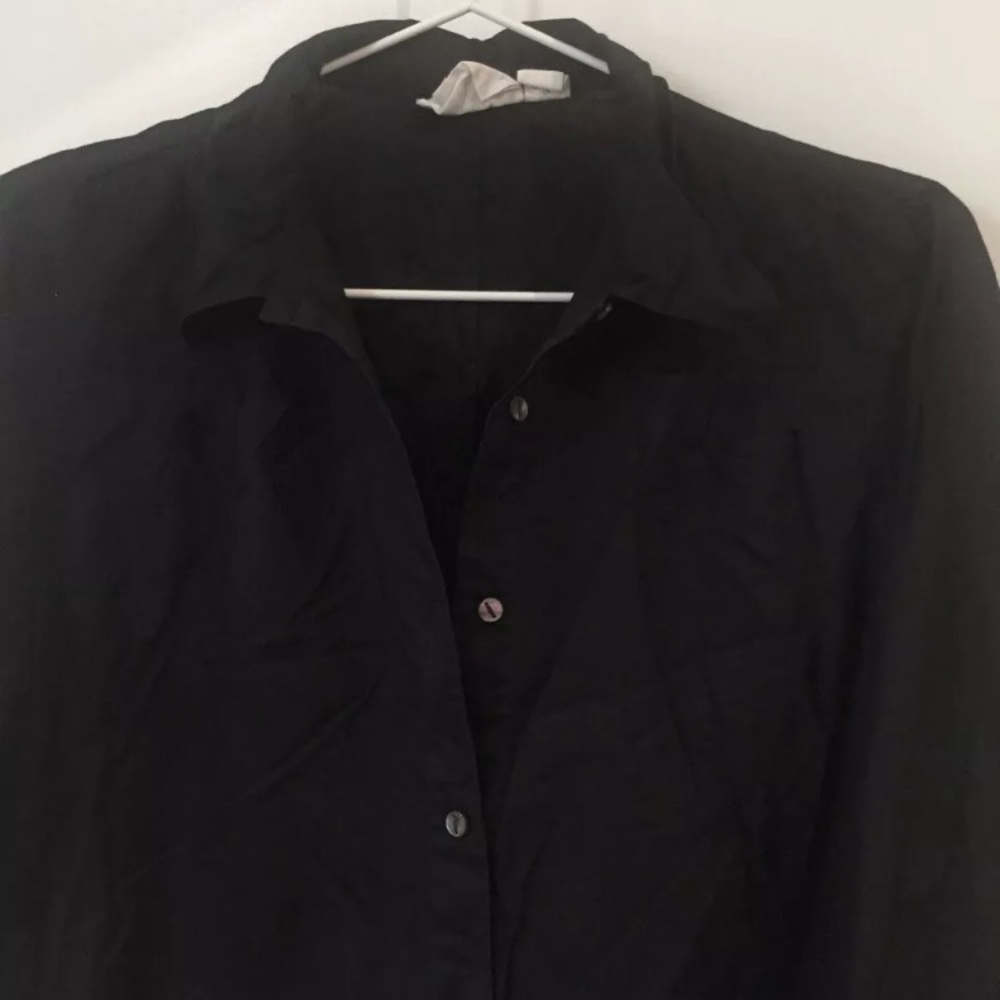 DKNY PURE Line Black Dress. 100% cotton. Sz2 - Picture 6 of 7